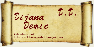 Dijana Demić vizit kartica